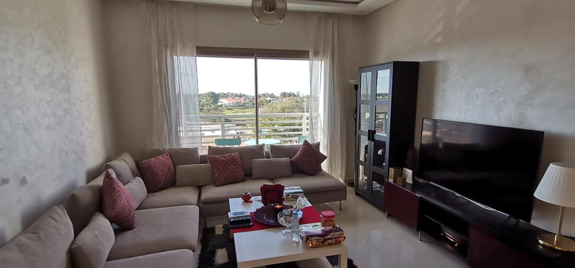Grand Appartement Vue Golf A 2 Min De La Plage Bouznika Luaran gambar